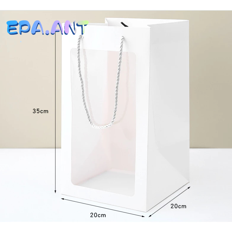 EPA ถุงกระดาษเจาะหน้าใส โชว์ของ โชว์สินค้า (พร้อมส่ง)