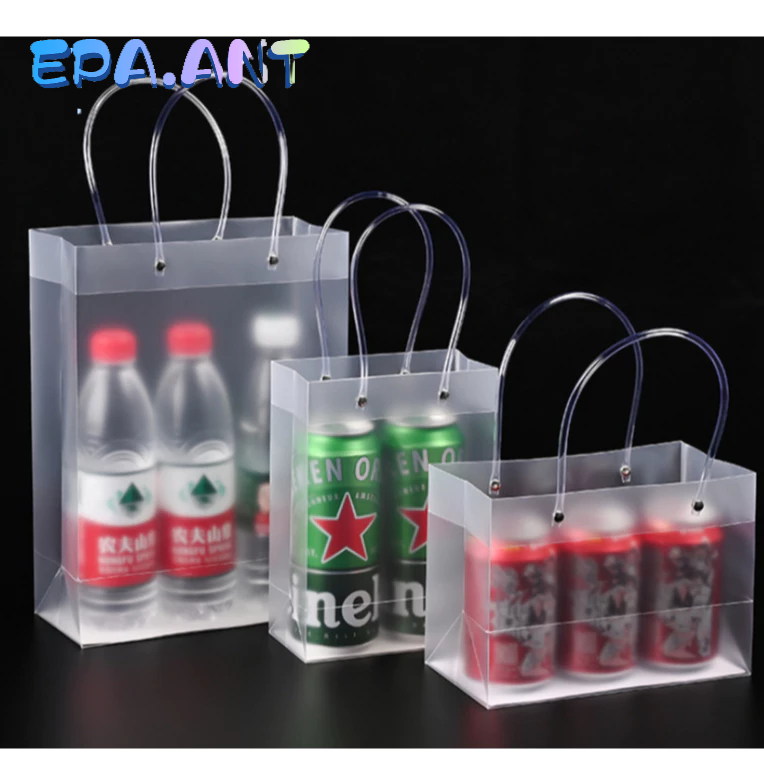 🌸EPA🌸ถุง PVC+PPหูเหนียว โปร่งแสง สําหรับใส่ขนมหวาน ดอกไม้ เพื่อนเจ้าสาว งานแต่งงาน