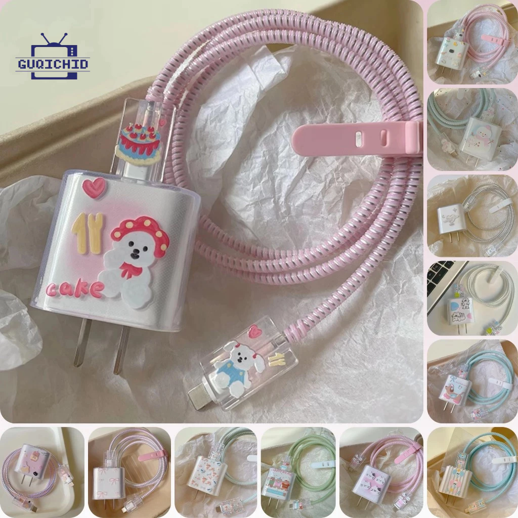 5In1 ฝาครอบป้องกันสายชาร์จ Charger Protector เคสป้องกันเครื่องชาร์จ Energy Dog ที่เหมาะสำหรับเคสป้องกันแบบพับใส IP 20W