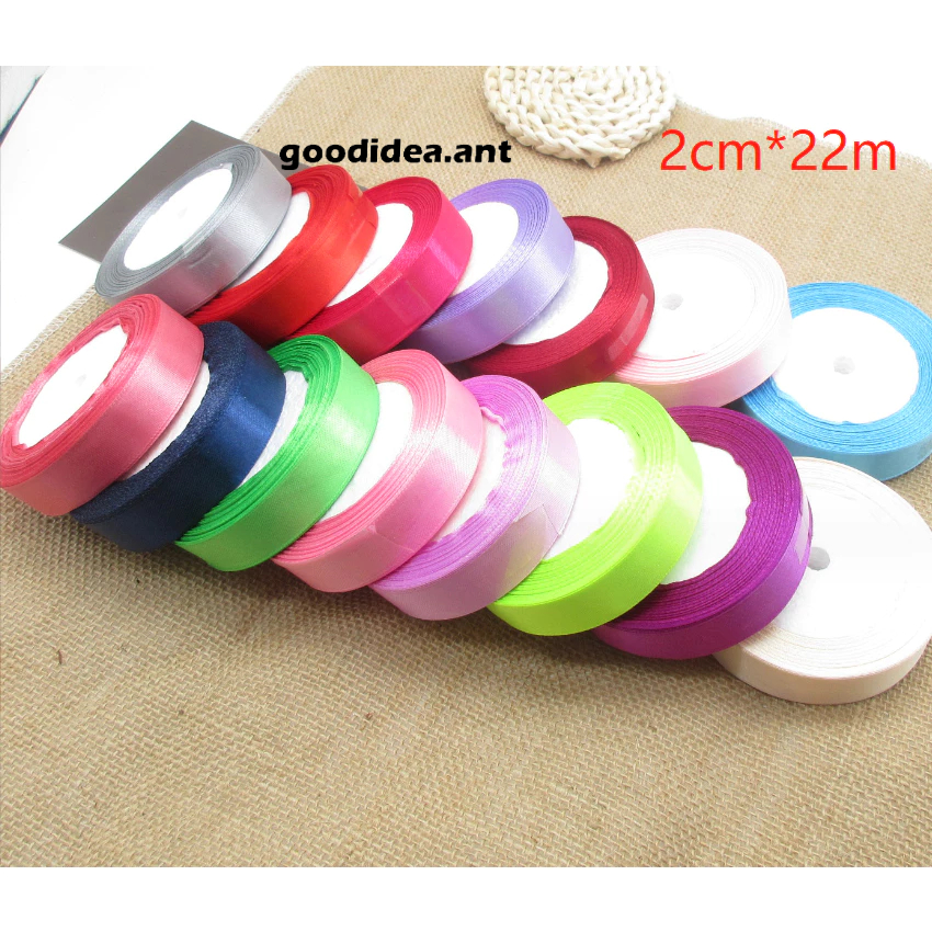 GIDA✏️ ริบบิ้นผ้าซานติน รอบผูกของขวัญ สำหรับตกแต่ง  หลากสี พร้อมส่งในไทย