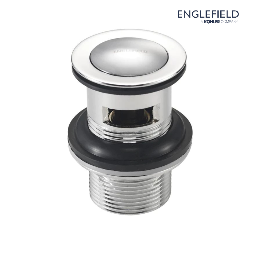 ENGLEFIELD Touch active drain สะดืออ่างล้างหน้าแบบกดสำหรับสะดือบ่าเล็ก (มีรูน้ำล้น) K-11683X-CP
