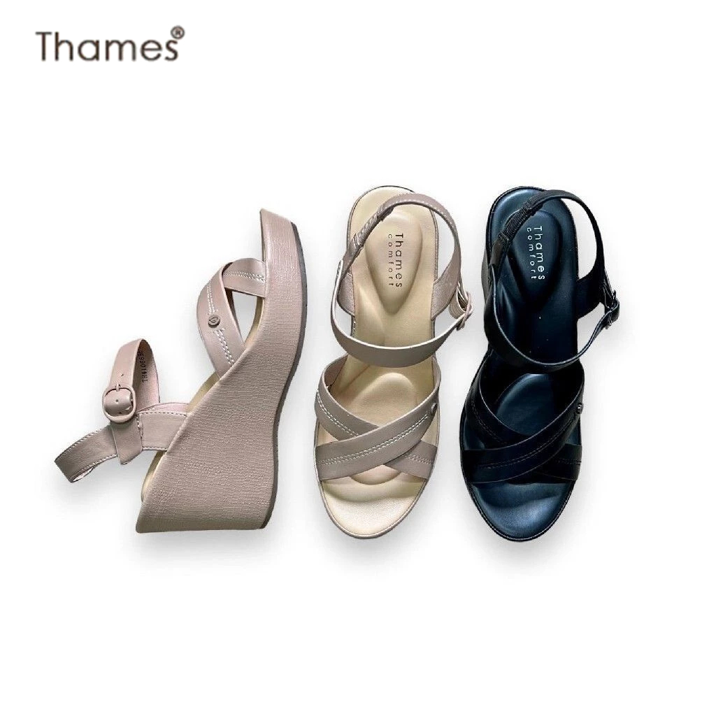 Thames(เทมส์) รองเท้าคัชชูส้นก้อน Shoes-TH41079