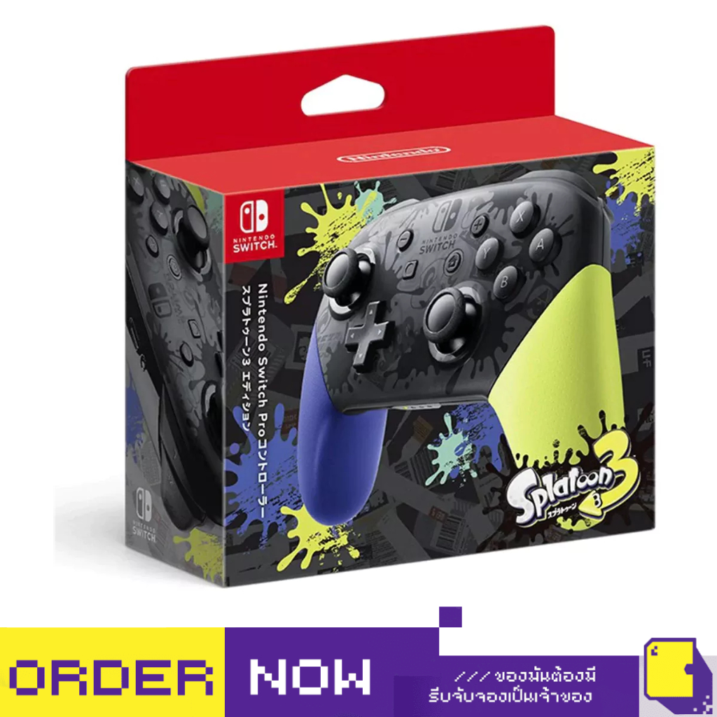 [+..••] พร้อมส่ง🚚 ผ่อน 0% | NINTENDO SWITCH PRO CONTROLLER [SPLATOON 3 SPECIAL EDITION] (เกม Nintend