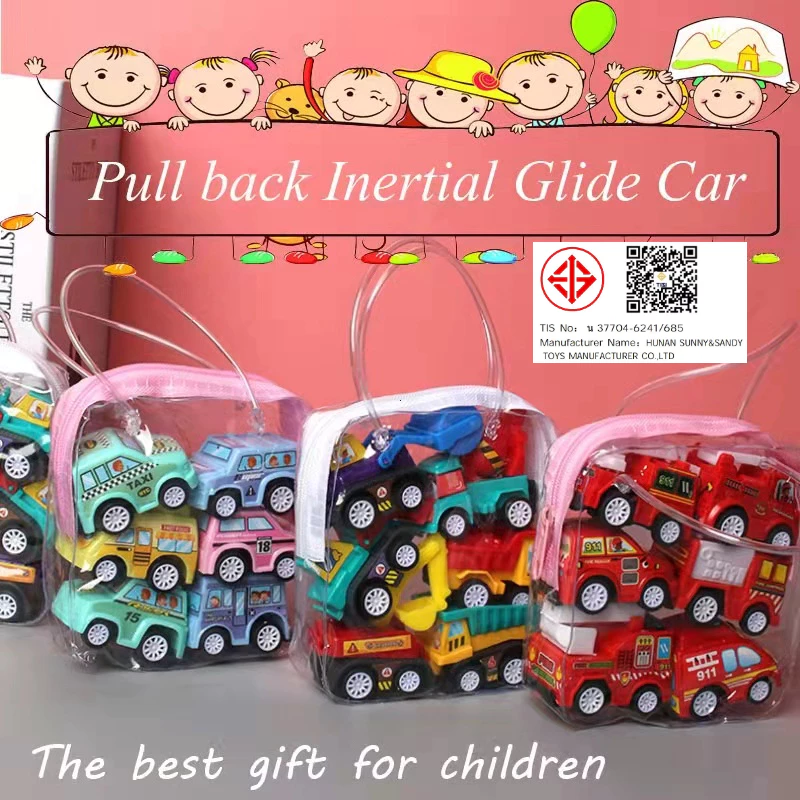 6pcs รถของเล่น ขนาดเล็ก สําหรับเด็ก รถสะสม รถของเล่น โมเดลรถ