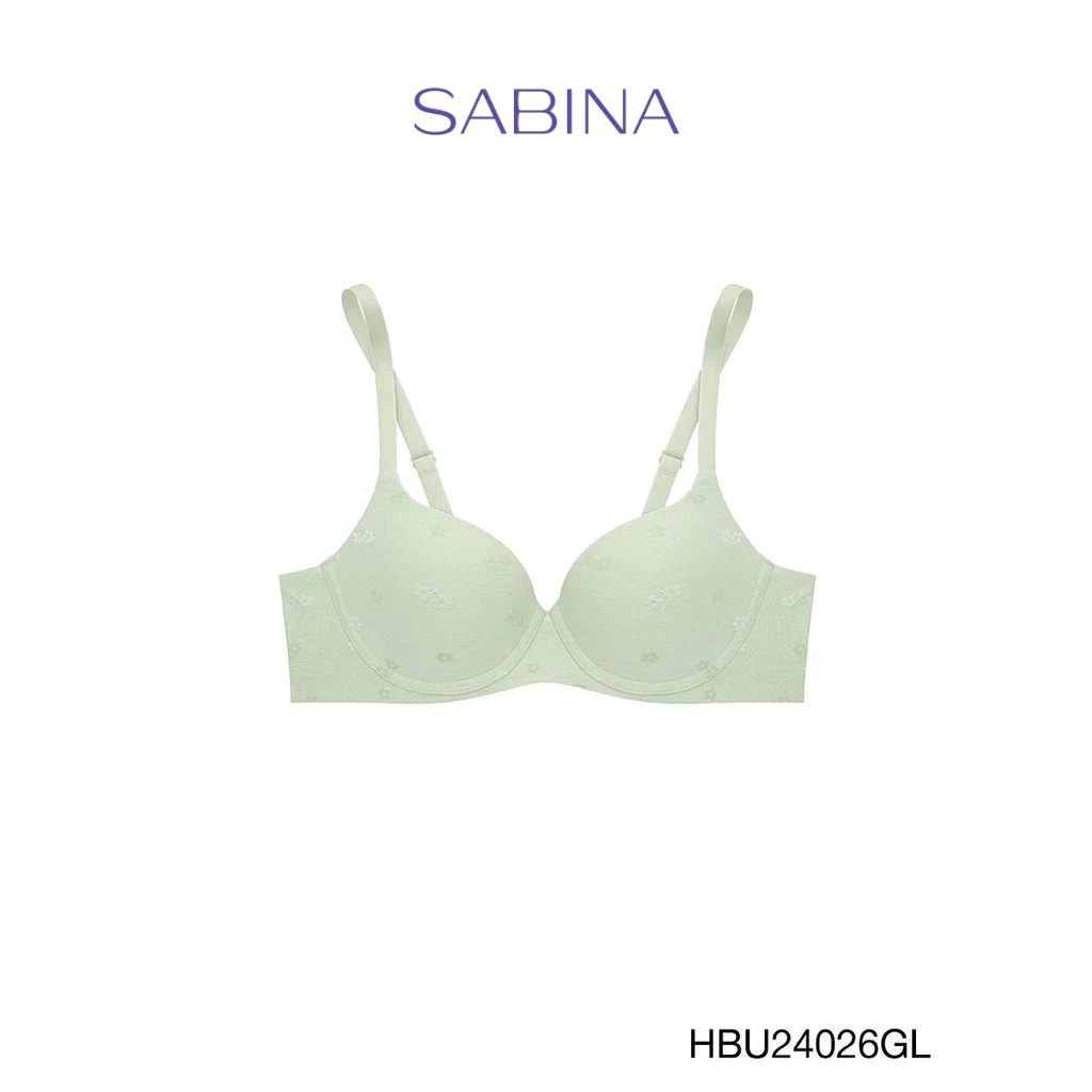 Sabina Habpy Pretty Perfect Level 1 เสื้อชั้นใน มีโครง รหัส HBU24026GL - สีเขียวอ่อน