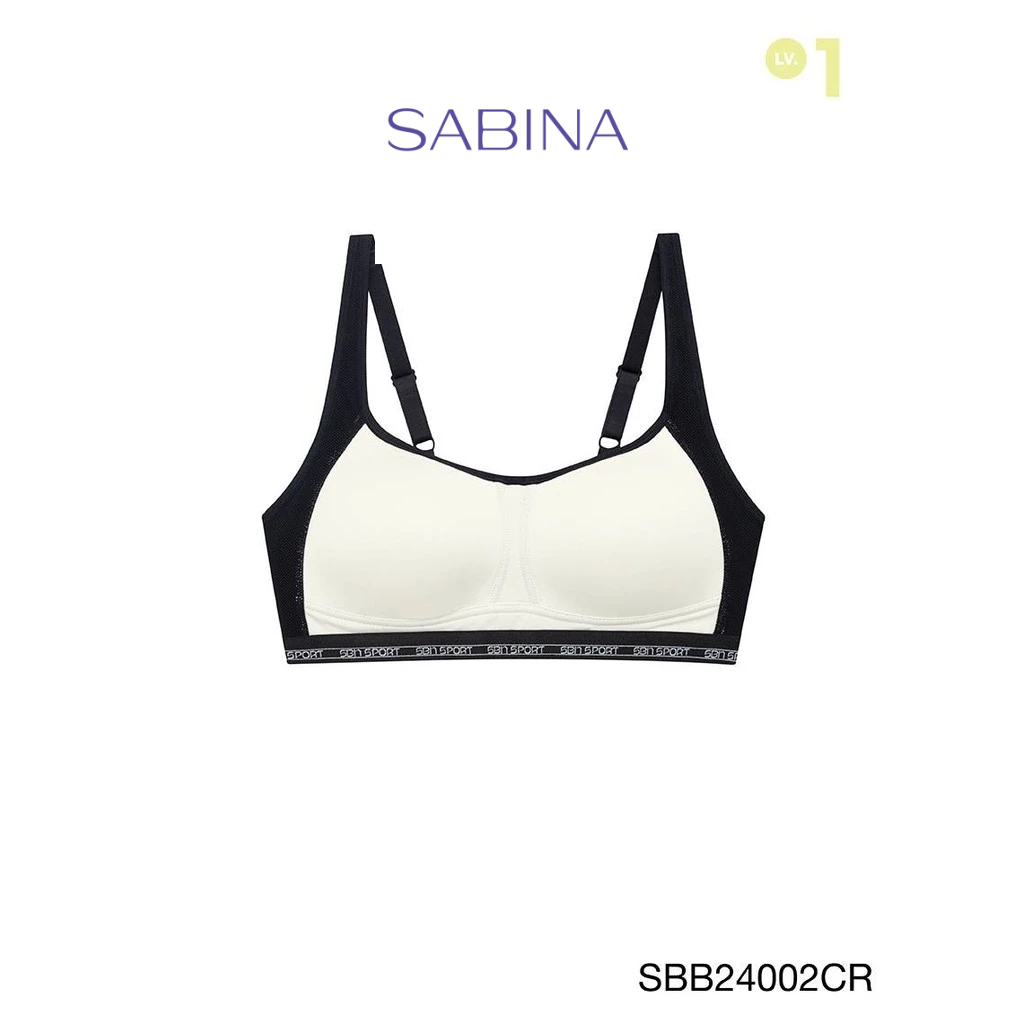 Sabina Sbn Sport Medium to High Support เสื้อชั้นใน  ไร้โครง รหัส SBB24002CR - สีครีม