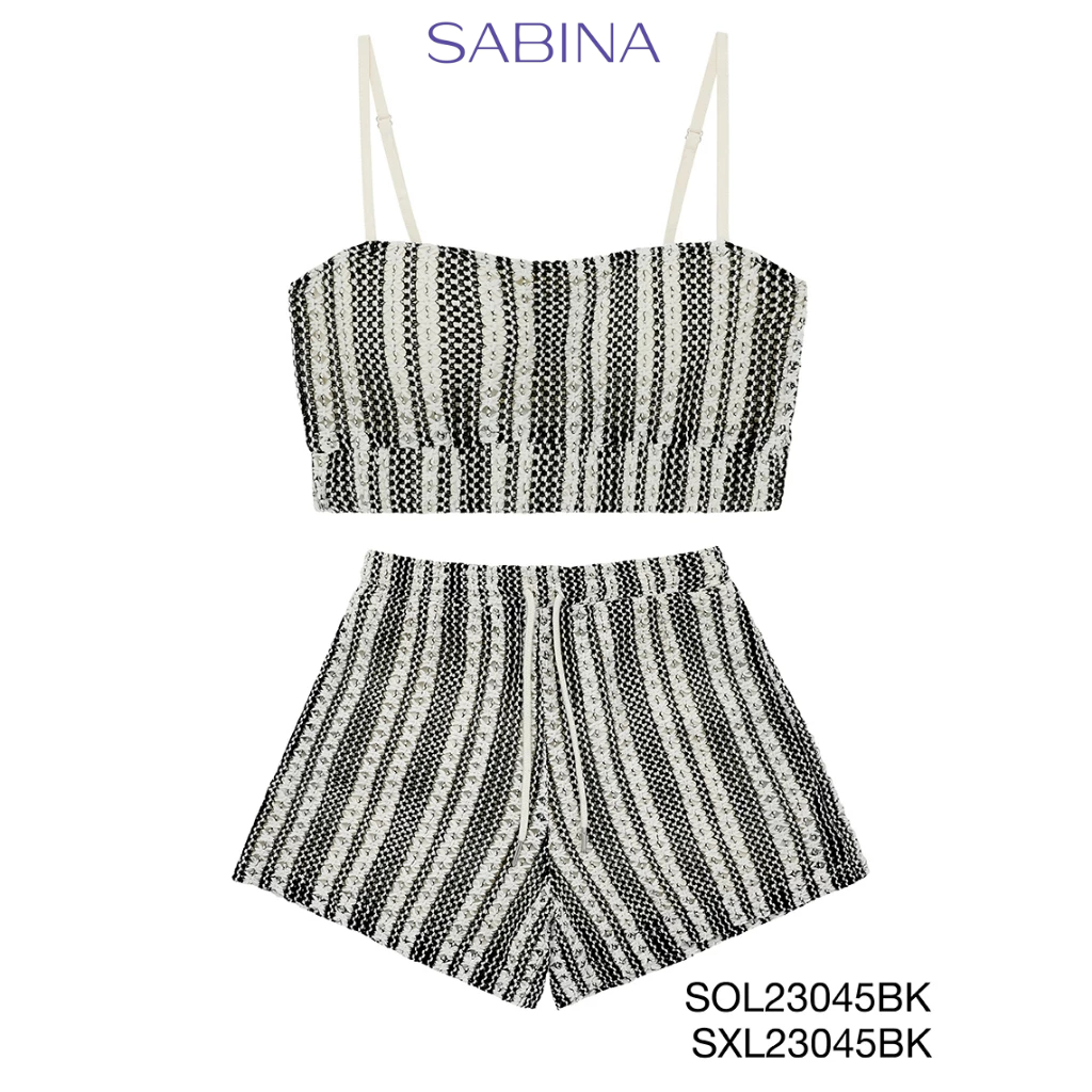 Sabina เซตบราท็อป รหัส SOL23045BK+SXL23045BK สีดำ