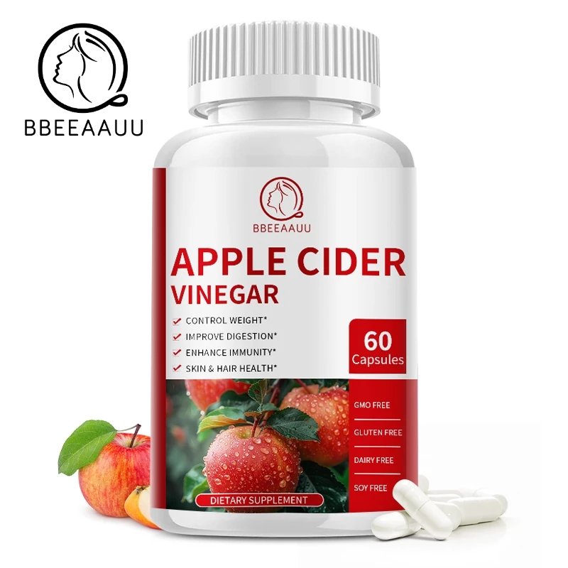 Beau Apple Cider Vinegar 60Capsules 530mg, Weight Management, Digestive Health, Boosted Immunity