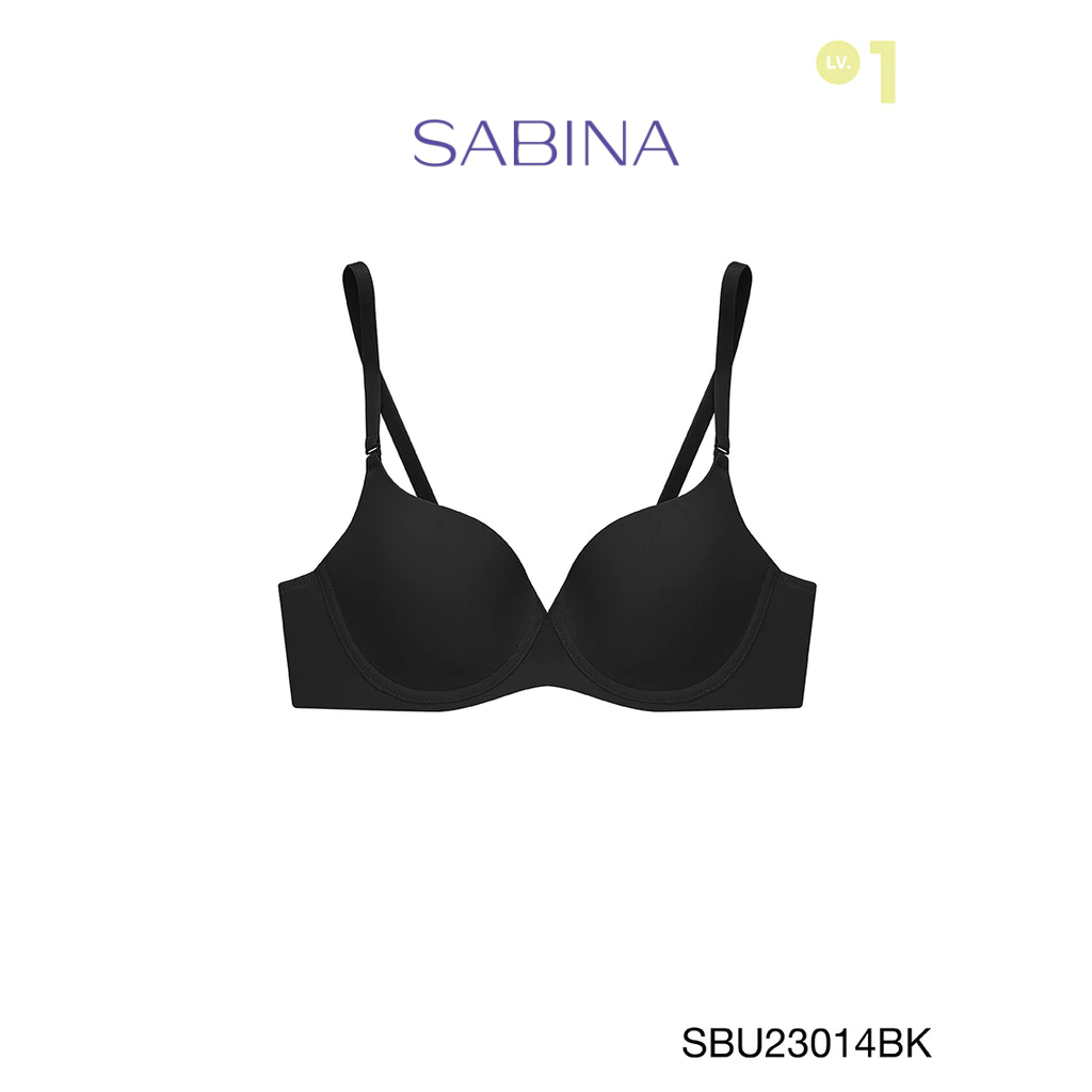 Sabina เสื้อชั้นใน มีโครง รุ่น Pretty Perfect รหัส SBU23014BK สีดำ