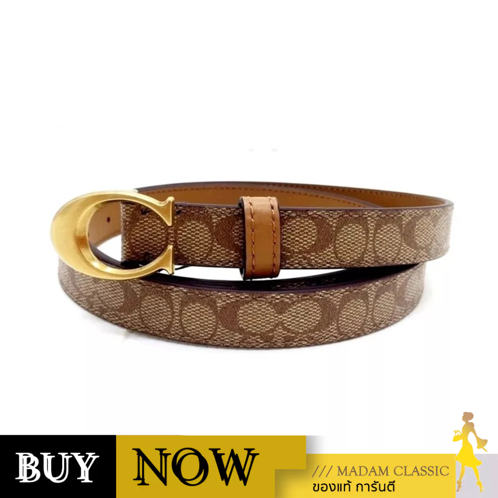 เข็มขัดผู้หญิง 89402BKHSD SIGNATURE BUCKLE BELT  BY:Madamclassic เลือก SIZE