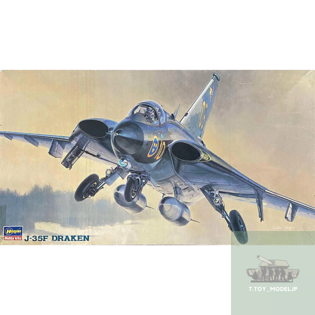 Hasegawa 1/72 J-35F Draken โมเดลเครื่องบินรบ เครื่องบินสงคราม โมเดลเครื่องบินประกอบ