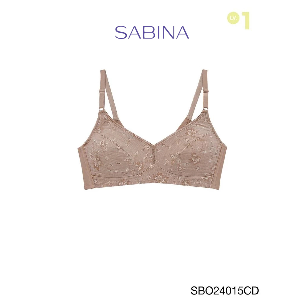 Sabina Function Bra Level 1 เสื้อชั้นใน  ไร้โครง รหัส SBO24015CD - สีเนื้อเข้ม