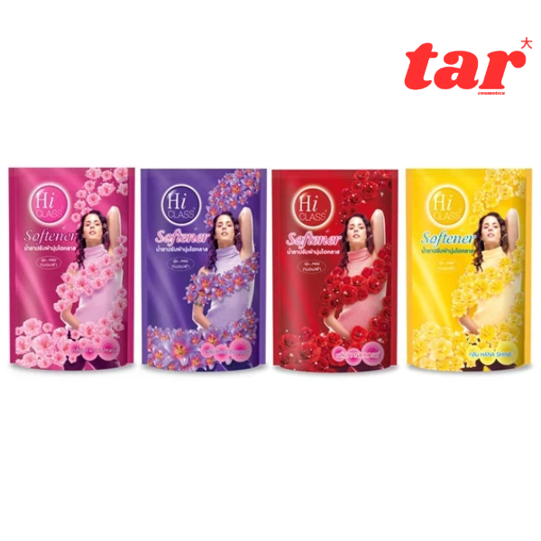 Hi Class ไฮคลาส น้ำยาปรับผ้านุ่ม 450มล. สูตร น้ำหอมฝรั่งเศส มี 3 กลิ่นให้เลือก