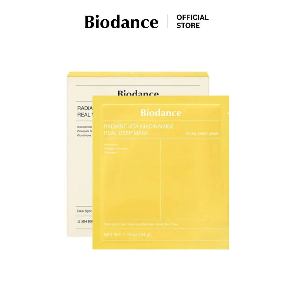 BIODANCE Radiant Vita Niacinamide Real Deep Mask (34g*4ea)