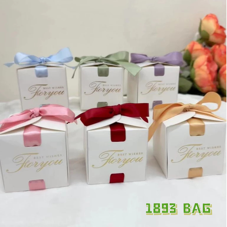 🍭 กล่องของขวัญ ผูกริบบิ้นโบว์ สุดหรู ทรงสี่เหลี่ยม ใส่ของชำร่วย ของขวัญชิ้นเล็ก ของที่ระลึก พร้อมส่ง - รูปที่ 2