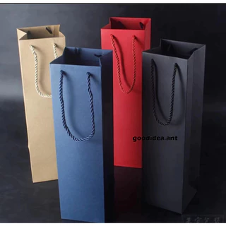 GIDA✏️ พร้อมส่ง ถุงกระดาษ ใส่ขวดไวน์ ถุงบรรจุภัณฑ์ ถุงกระดาษขวดไว์ ถุงของขวัญไวน์ขวดคู่และเดี่ยว