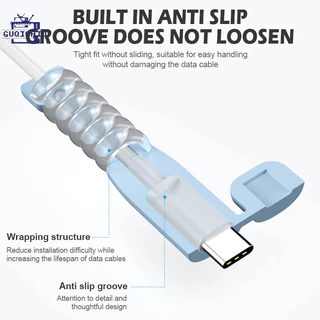 Charger Protector ซิลิโคนป้องกันสายเคเบิลข้อมูลเหมาะสำหรับ IP Android TYPE C ฝาครอบป้องกันสายเคเบิลข้อมูล Data Cable