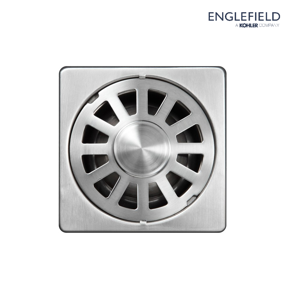 Englefield ﻿แองเกิลฟิลด์ ตะแกรงกันกลิ่นสเตนเลสแบบเหลี่ยม 4 นิ้ว K-5279X-CP
