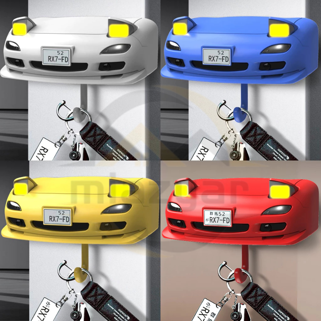 😍COD😍AE86/RX-7 ชั้นวางกุญแจ, พวงกุญแจรถกีฬาคลาสสิกของญี่ปุ่น, ชั้นวางกุญแจสร้างสรรค์, ตะขอแขวนกุญแจตกแต่ง