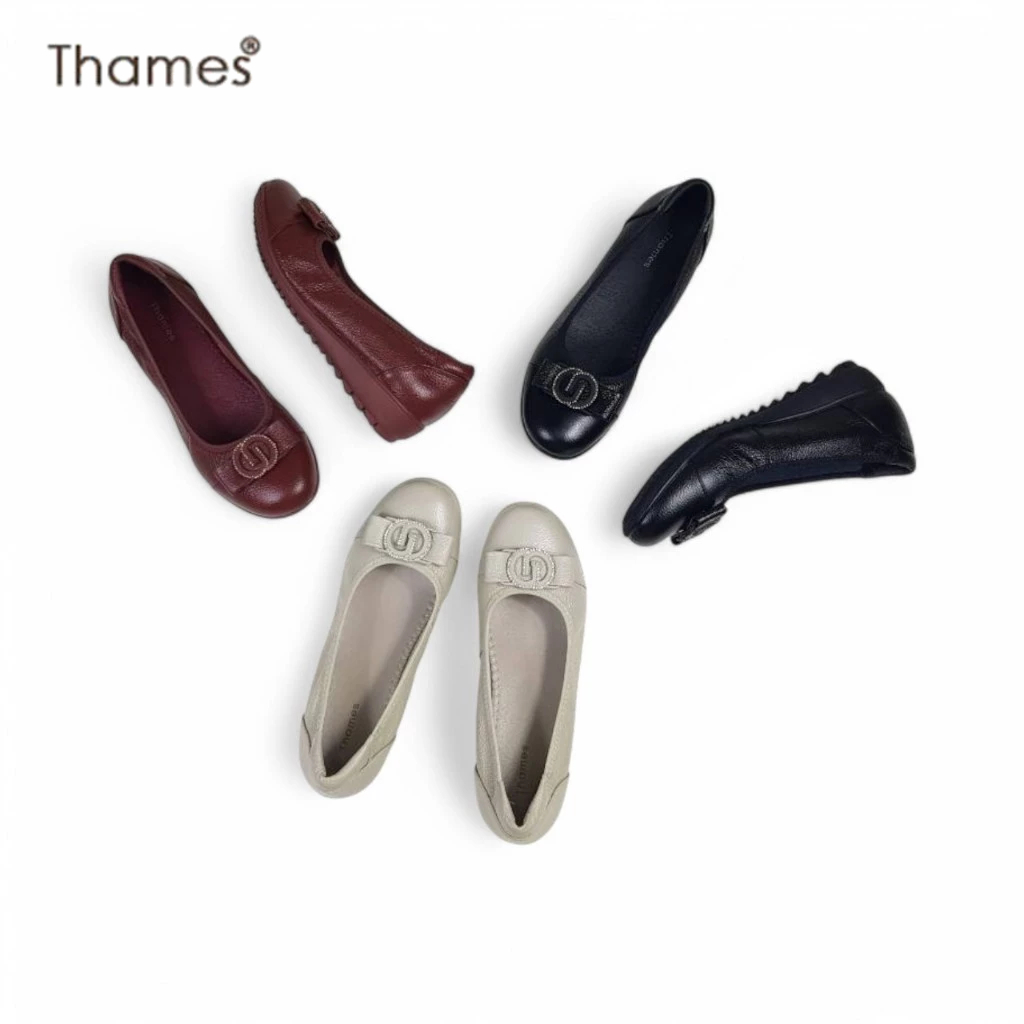 Thames(เทมส์) รองเท้าคัชชู รองเท้าใส่ทำงาน Flat Shoes-TH41114