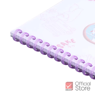 [ซื้อ2แถม1] Elephant สมุดโน๊ต สมุดสันห่วง พลาสติก Mellow Ring A5 ลิควิดแคท V.2 จำนวน 1 เล่ม คละลาย