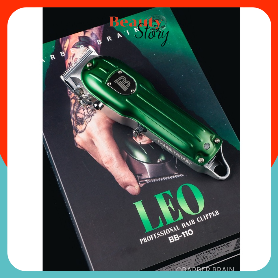 ปัตตาเลี่ยน ไร้สาย LEO (เลโอ) Barber Brain Hair Clipper (BB-110) แบตตาเลี่ยน ตัดผม ทำผมชาย บาร์เบอร์เบรน ฟัน Taper