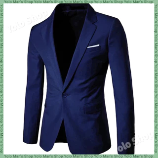 เบลเซอร์ผู้ชาย Men's Blazers เสื้อสูททางการของผู้ชาย สไตล์ลำลองสำหรับธุรกิจ กระชับพอดี