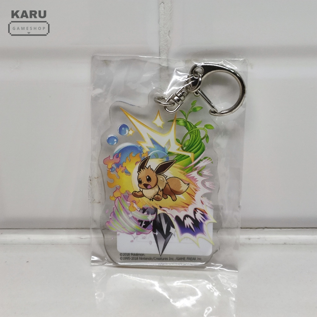 [พร้อมส่ง] มือ 1 พวงกุญแจอะคริลิค Acrylic Keychain : Pokemon Let's go Pikachu & Eevee ลาย Eevee