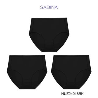 Sabina กางเกงชั้นใน (Set 3 ชิ้น) Microfiber Everyday Series กางเกงในทรงเอวสูง รหัส NUZ24018BK - สีดำ