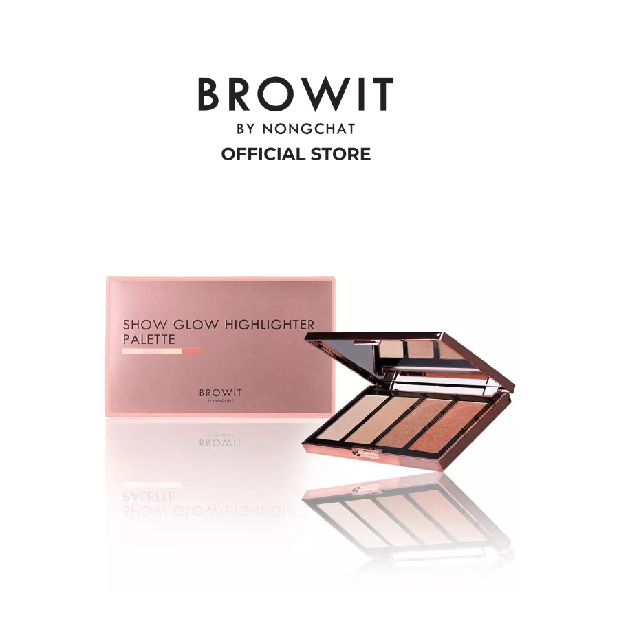 Browit โชว์โกลว์ไฮไลท์เตอร์พาเลท 4g x 4สี