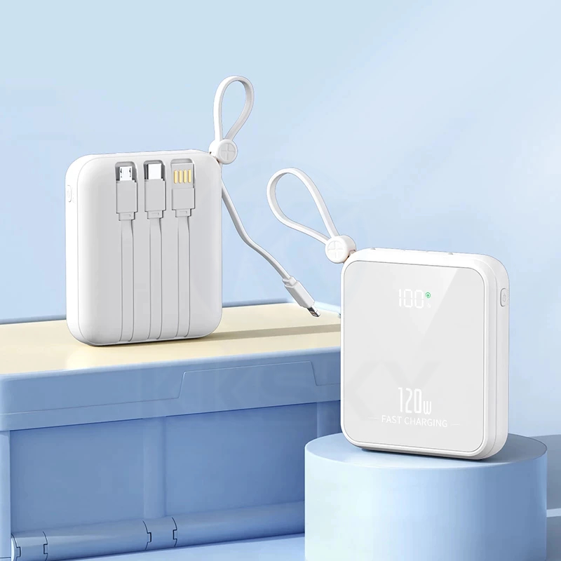 KKSKY powerbank fast charge 22.5W 20000mAh พาวเวอร์แบงค์ มีสายชาร์จในตัว แบตสำรองพกพา ประกัน1ปี