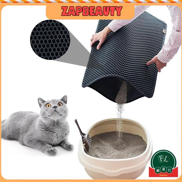 [หลายสี] แผ่นดักทราย 2ชั้น EVA อย่างดี หลุมลึก ทรายไม่กระดอน (แผ่นกรองทราย  แผ่นปูรองห้องน้ำแมว พรมด