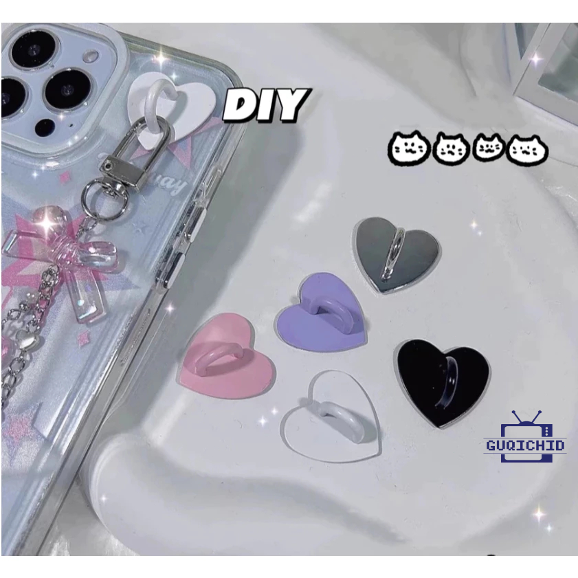 พวงกุญแจห้อยโทรศัพท์เกาหลี สายคล้องพวงกุญแจ ที่แขวนมือถือ พวงกุญแจเกาหลี ที่แขวนมือถือรูปหัวใจตัวยึดแหวนโทรศัพท์มือถือ