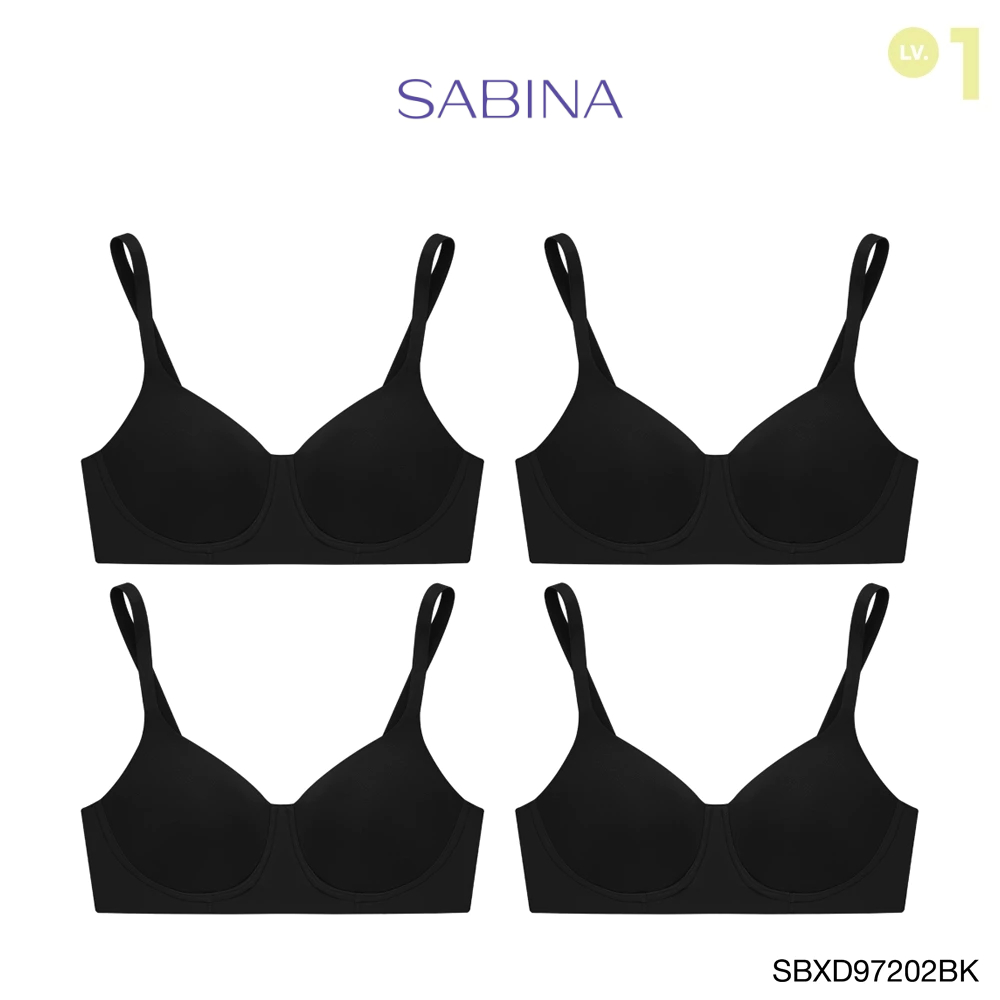 SABINA BRALESS เสื้อชั้นใน Invisible Wire (Set 4 ชิ้น) (ไม่มีโครง) Seamless Fit รุ่น Perfect Bra  รห