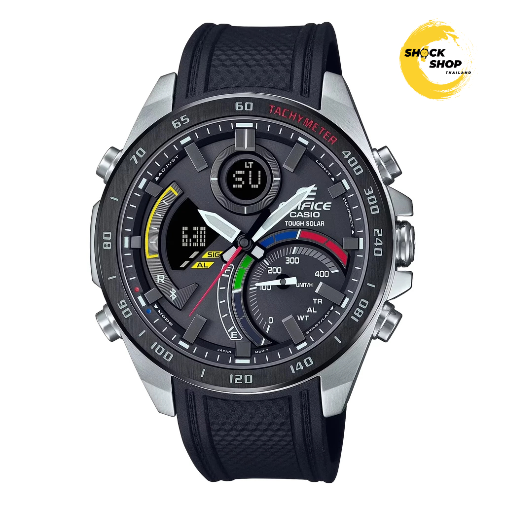 CASIO EDFICE นาฬิกาผู้ชาย รุ่น ECB-900MP-1A ซีรีส์ ECB-900 วัสดุเรซิ่น สีดำ คาสิโอ