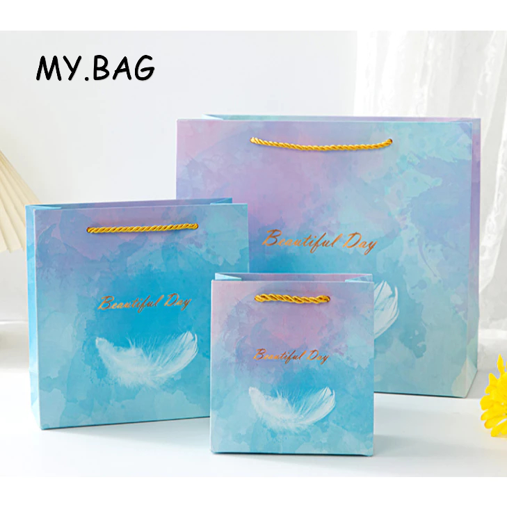 🍉🍉BAG🍉🍉 ถุงกระดาษ ถุงช้อปปิ้ง กระดาษพิมพ์ลาย กระดาษหนา (สินค้าพร้อมส่ง)
