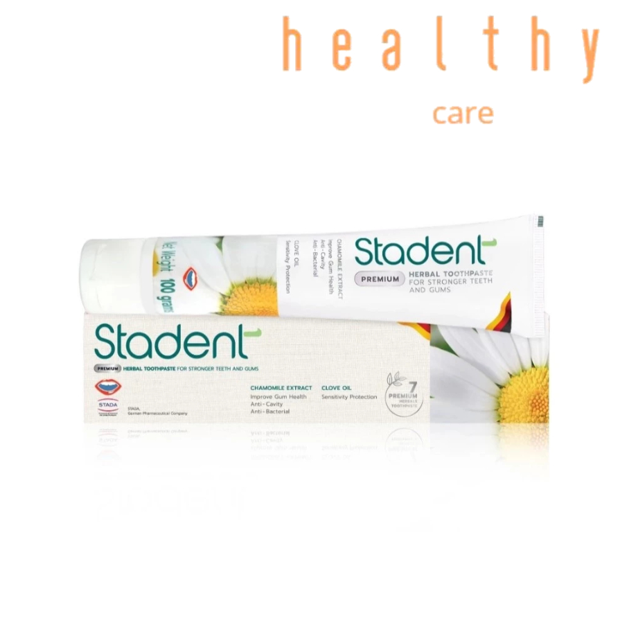 1แถม1 STADENTยาสีฟันสมุนไพรผสานพลังสมุนไพร 7 ชนิด เหมาะกับคนมีแผลในปาก ไม่แสบปาก 100g (Exp.08/2025)
