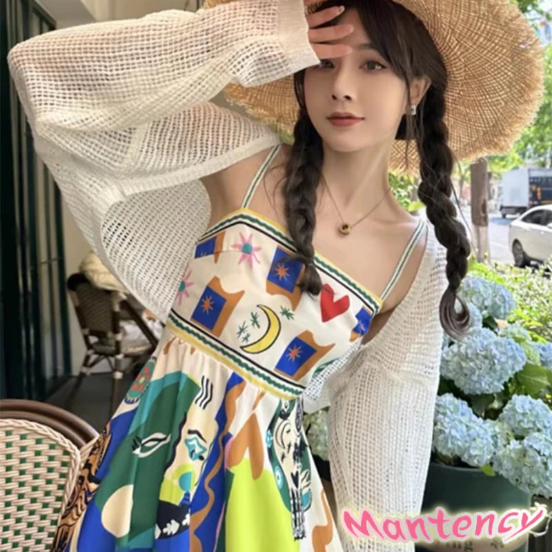 ชุดพิมพ์ลาย Graffiti ชุดเดรสกระโปรงสตรีเซ็กซี่ ชุดเดรสแขนกุดขนาดใหญ่-MTY - รูปที่ 4