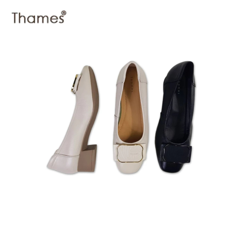 Thames(เทมส์) รองเท้าคัชชูส้นก้อน Shoes-TH41084