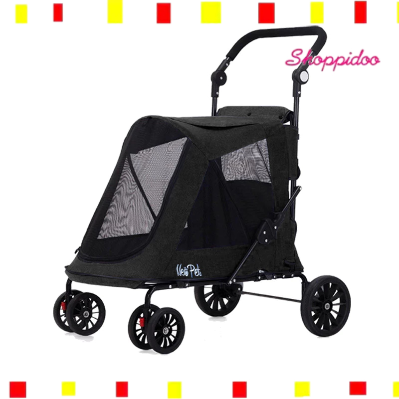 NeoPet รถเข็นสุนัข 3ล้อ จุ20กก  สีดำ-รถเข็นสัตว์เลี้ยง(รถเข็นสัตว์เลี้ยง รถเข็นหมา) neo805