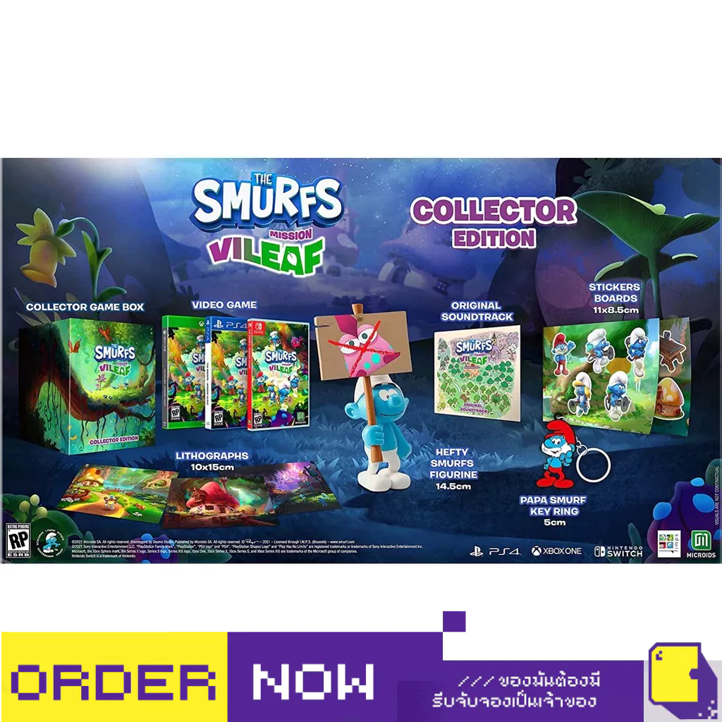 [+..••] NSW THE SMURFS: MISSION VILEAF [COLLECTOR S EDITION] (เกมส์ Nintendo Switch™🎮)