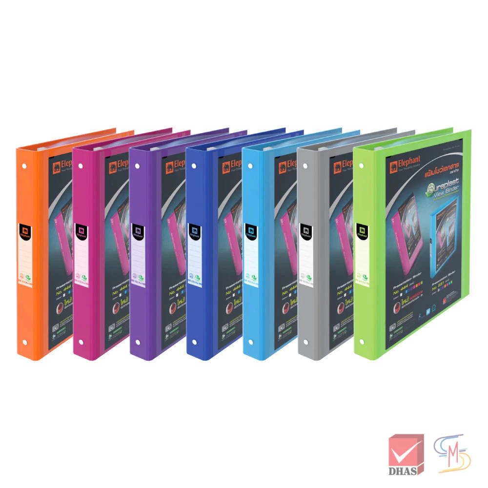 Elephant ตราช้าง แฟ้ม 3 ห่วง 20 ซอง สเปคตรัม 231 A4 วิวบายเดอร์ จำนวน 1 แฟ้ม