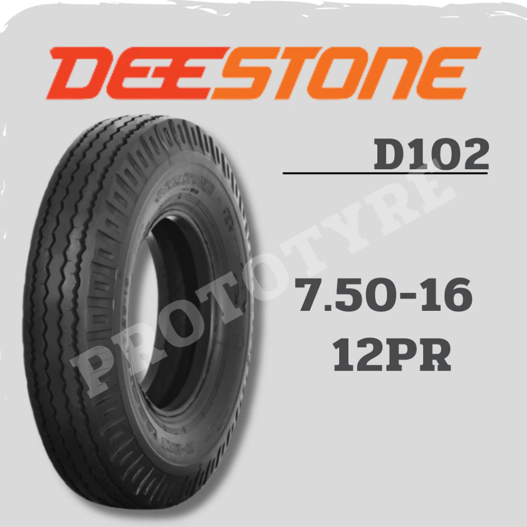 ยางรถบรรทุกผ้าใบ 7.50-16 12PR ยี่ห้อ Deestone รุ่น D102