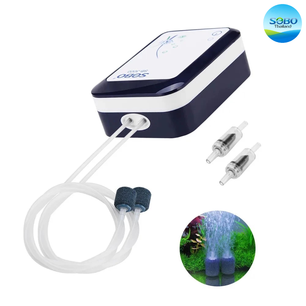 รีวิว ปั๊มลมสำรองไฟ SOBO SB-3000/SB-4000 ปลอดภัยสำหรับปลาเมื่อไฟดับ