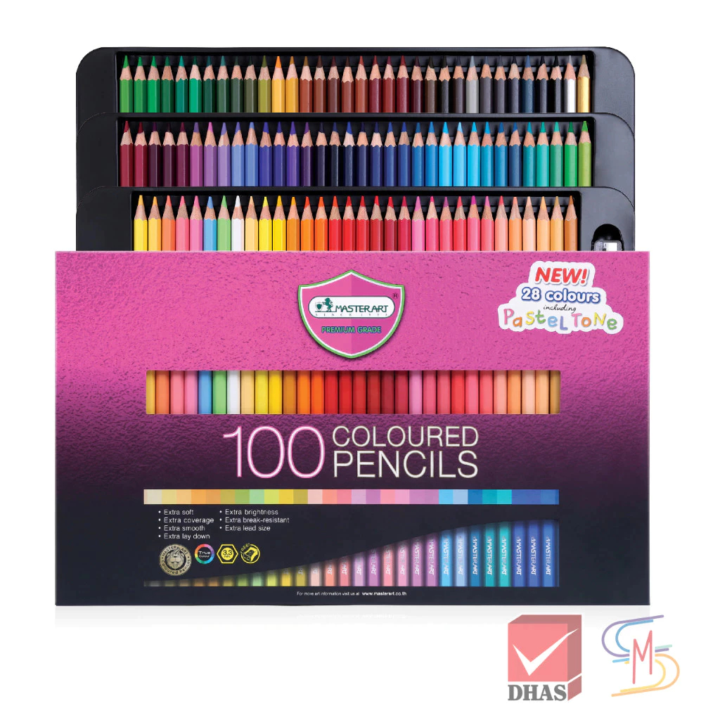 Master Art มาสเตอร์อาร์ต สีไม้ ดินสอสี แท่งยาว 100 สี รุ่นใหม่