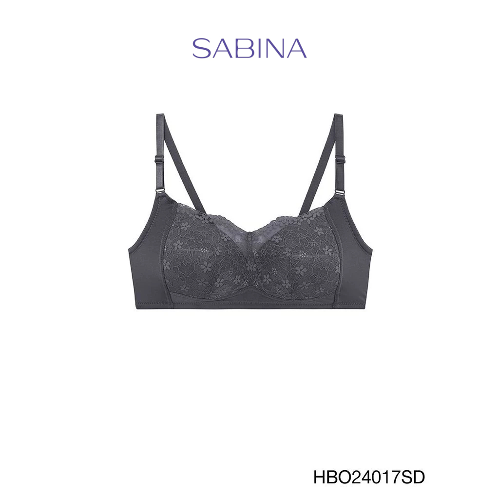 Sabina Habpy Adult Level 1 เสื้อชั้นใน ไร้โครง รหัส HBO24017SD - สีเทาเข้ม