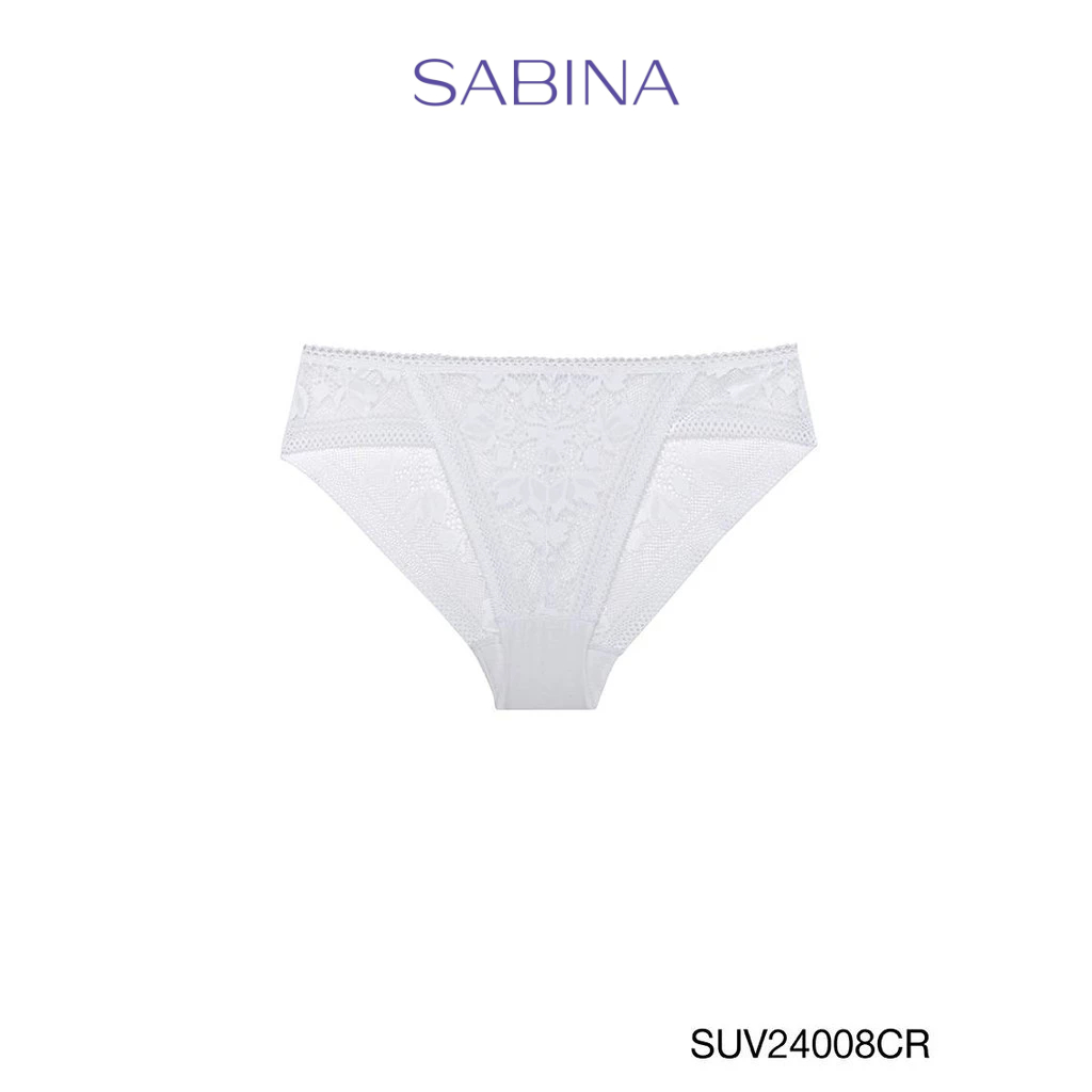 Sabina Mad Moiselle Basic Lace A/W 24  กางเกงในทรงบิกินี่ รหัส SUV24008CR - สีครีม