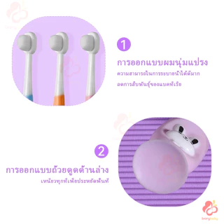IVORYBABY แปรงฟันเด็ก แปรงสีฟันเด็ก แปรงเด็ก สำหรับเด็กเล็ก แปรงฟันทารก แปรงสีฟันขนนุ่ม พร้อมกล่องเก็บ