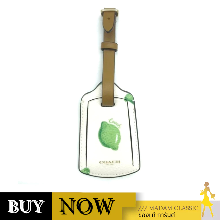 กระเป๋าใส่กุญแจ COACH 3340 LUGGAGE TAG WITH LIME PRINT (IMQZU) BY:Madamclassic