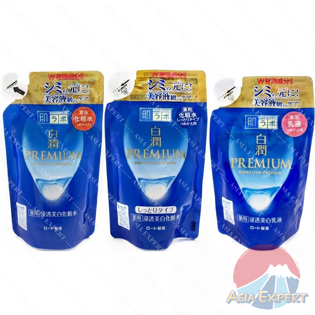 HADA LABO Premium Whitening Lotion Refill 170mL / Milk Refill 140mL น้ำตบบำรุงผิวหน้า สูตรกระจ่างใส